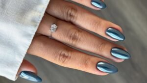 Coolest Spring Manicure: 15 Blue Chrome Nail Ideas to Try