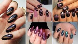 5 Short Nail Ideas Featuring Cat Eye Designs
